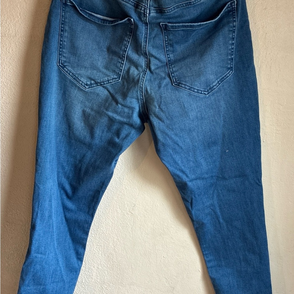 Express High Rise Blue Jeans with Button-Fly - Picture 6 of 9